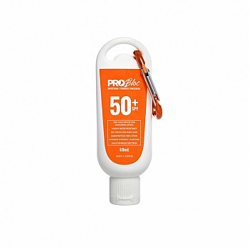 Probloc Spf50+ Sunscreen 60ml Squeeze Bottle With Carabiner
