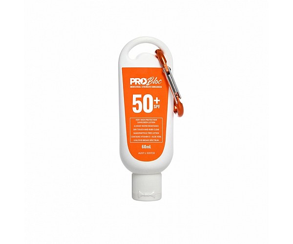 PROBLOC SPF50+ SUNSCREEN 60ML SQUEEZE BOTTLE WITH CARABINER