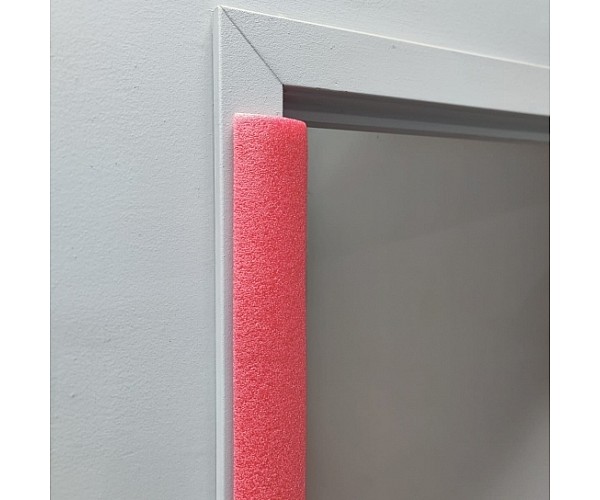 Foam Door Jamb Protection in Red - side view