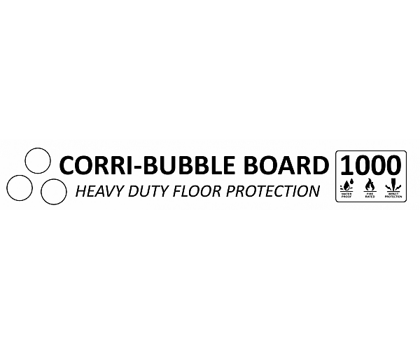 CORRI-BUBBLE BOARD 1000 Heavy Duty Floor Protection in Grey - Front View