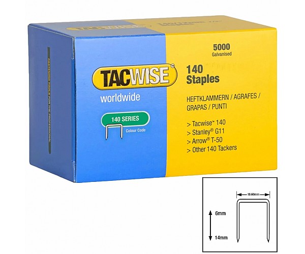 Tacwise 140 Staple Packs ( 5000pcs ) in [colour] - Front View
