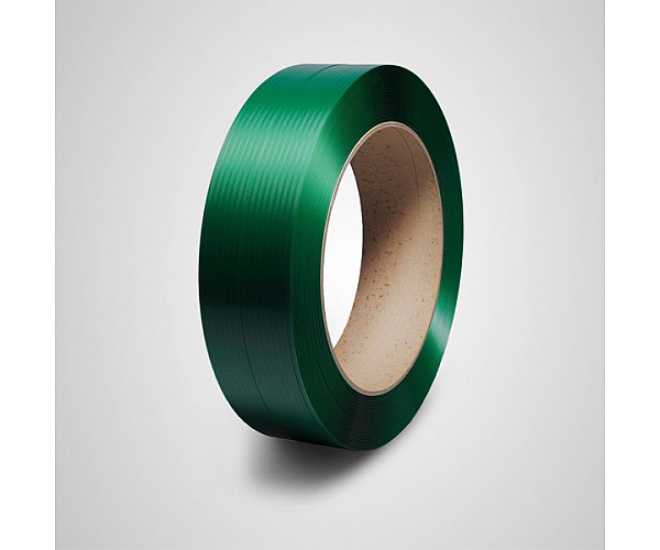 ProStrap PET Embossed Strapping 16mm X 1450m in Green - Front View