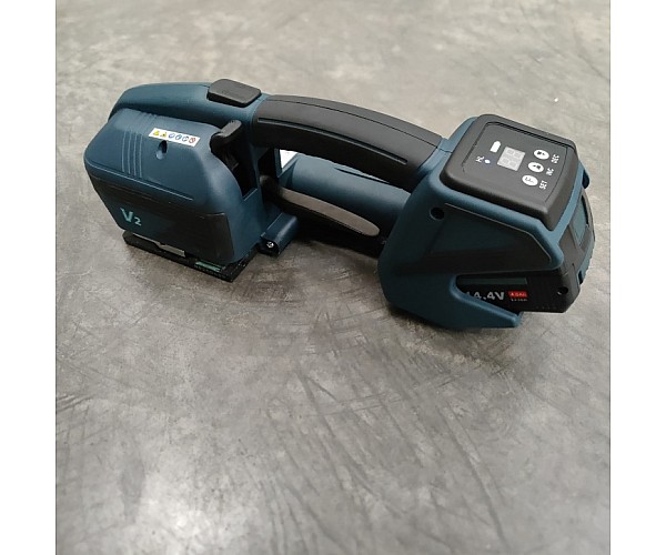 Automatic Electric Strapping Machine 18V in grey green - Front View