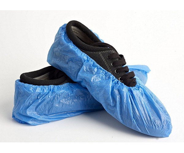 Disposable Polyethylene Blue Shoe Covers