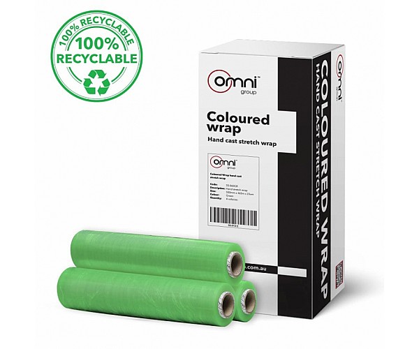 Pallet Wrap Green Stretch Film 500mm in Green - Front View