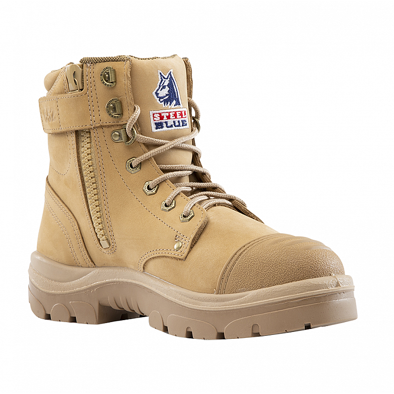 Steel Blue Argyle Zip Side Safety Boot Wheat - Zip Sided Footwear - Safety  Zone Australia