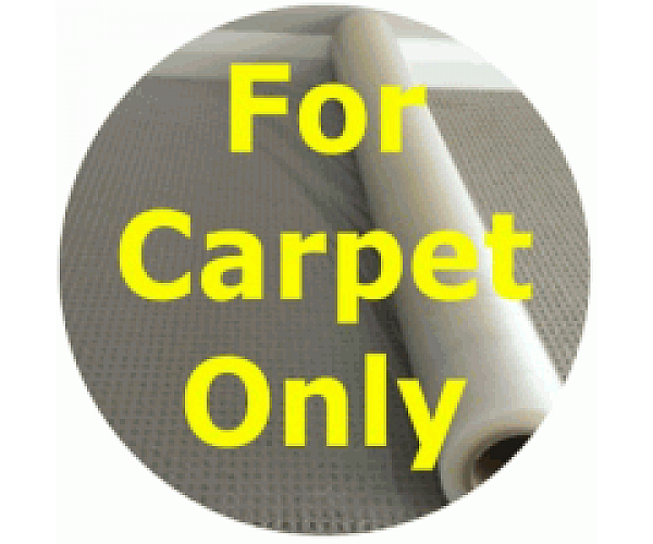Carpet Protection Film Self Adhesive 1m X 100m in Clear - Front View