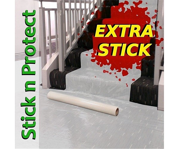 Stick N Protect's Extra Stick Commercial White Carpet Protector Film - Easy Application and Residue-Free Removal