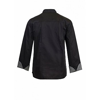 Executive Chefs Lightweight Vented Jacket With Checked Detail