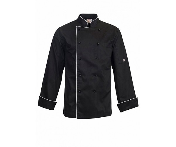EXECUTIVE CHEFS JACKET WITH PIPING - LONG SLEEVE CJ037