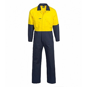 Hi Vis Poly/Cotton Two Tone Coveralls 210gsm