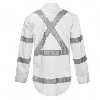 Long Sleeves Hi Vis X-Pattern Shirt - Ws3222