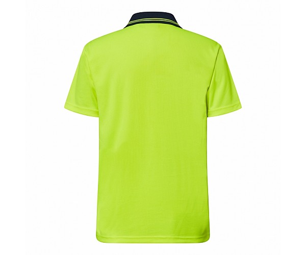 Work Craft Micromesh Polo With Pocket Short Sleeve - WSP201 in pink - Front View