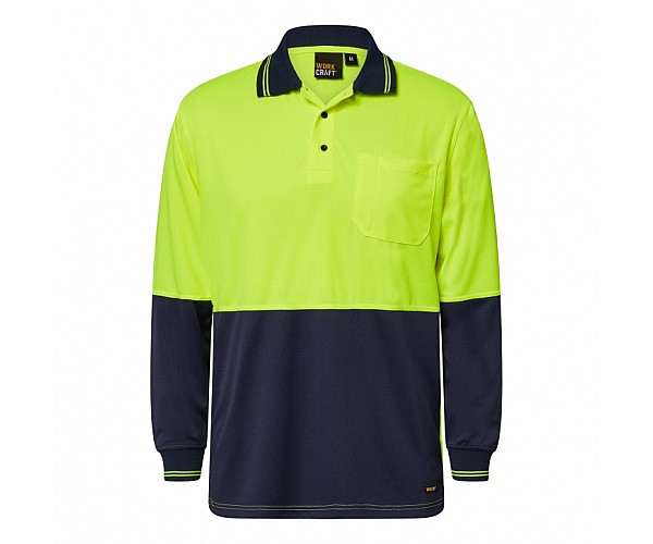 Micromesh Polo With Pocket Long Sleeves In Pink - Front View