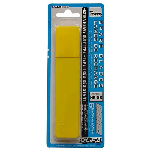 OLFA 25mm Heavy Duty Snap Blades - Extra Thick - Tube of 5 Blades