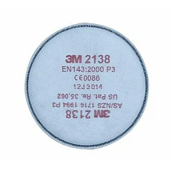 3M Particulate Filter 2138 Gp2/Gp3, With Nuisance Level Organic Vapour/Acid Gas Relief 3M Particulate Filter 2138 Gp2/Gp3, With Nuisance Level Organic Vapour/Acid Gas Relief