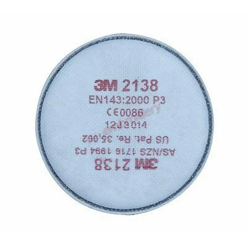 3M Particulate Filter 2138 Gp2/Gp3, With Nuisance Level Organic Vapour/Acid Gas Relief