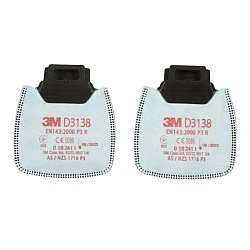 3M Secure Click Particulate Filter P3, D3138, With Nuisance Level Organic Vapour/Acid Gas Relief 3M Secure Click Particulate Filter P3, D3138, With Nuisance Level Organic Vapour/Acid Gas Relief