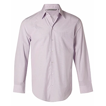 Men's Mini Check Long Sleeve Shirt - M7360L