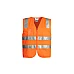 Unisex Hi Vis Zipper Vest with Reflective Tape - ZV998