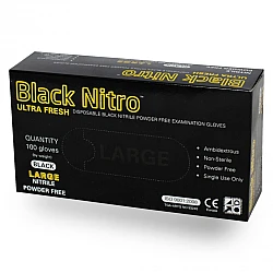 Black Nitro Nitrile Disposable Gloves - Box of 100pc