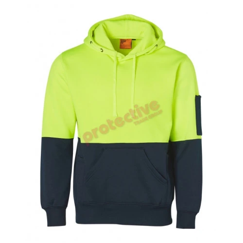 SW38 HI-VIS TWO TONE FLEECY HOODIE UNISEX