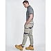 Unisex cotton stretch drill cuffed work pants - WP28