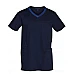 Mens V-Neck Contrast Trim Scrub Top M7650
