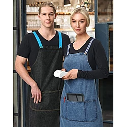 East Village Denim Bib Apron Ap09