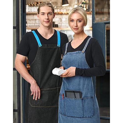 East Village Denim Bib Apron Ap09