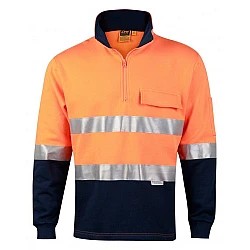 Hi Vis Two Tone Cotton Fleece Sweat With 3M Reflective Tape Sw48 Hi Vis Two Tone Cotton Fleece Sweat With 3M Reflective Tape Sw48