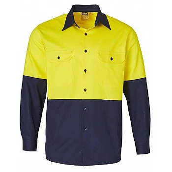 Long Sleeve Cotton Drill Safety Shirt Sw54