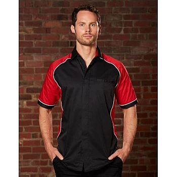 Men's Arena Tri-Colour Contrast Shirt Bs15