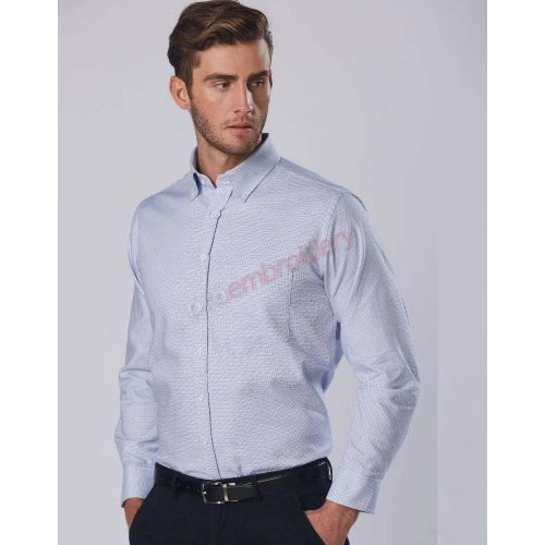 Men's Dot Contrast Long Sleeve Shirt M7922 Men's Dot Contrast Long Sleeve Shirt M7922