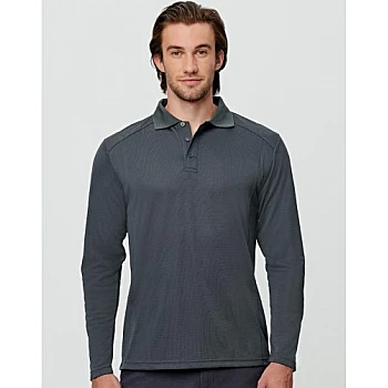 Men's Lucky Bamboo Long Sleeve Polo Ps89