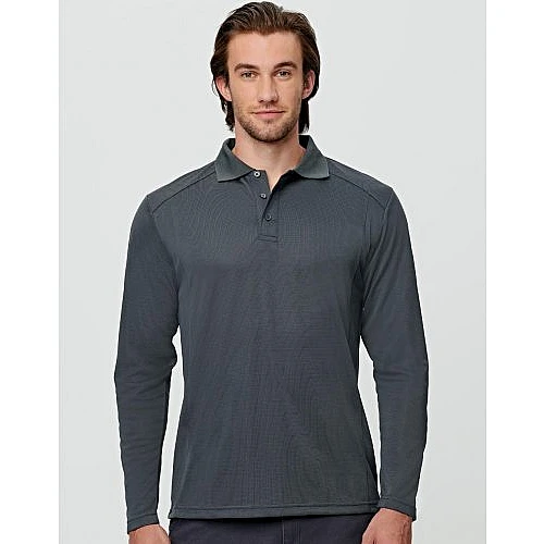 Men's Lucky Bamboo Long Sleeve Polo Ps89 Men's Lucky Bamboo Long Sleeve Polo Ps89