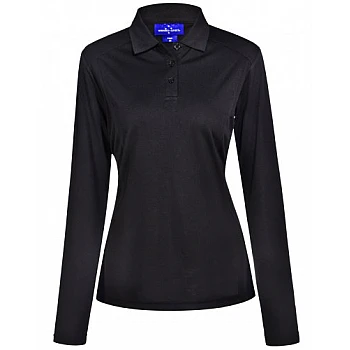 Ladies Lucky Bamboo Long Sleeve Polo Ps90