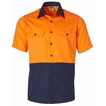 Hi-Vis Vented Cotton Twill Safety Shirt SW57 