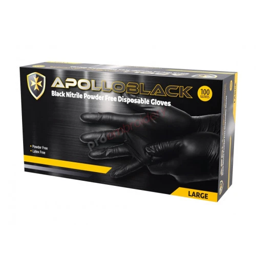 Apollo Black Nitrile Black Powder Free Disposable Gloves Apollo Black Nitrile Black Powder Free Disposable Gloves