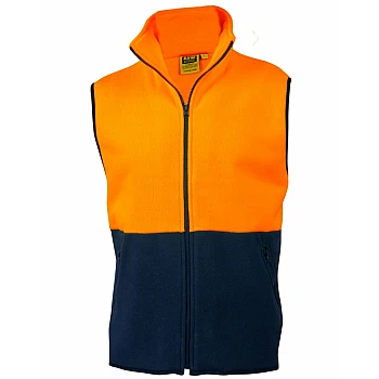 Hi Vis Two Tone Fleece Vest Sw08