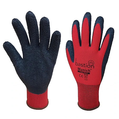 Munich Red Nylon Glove Latex Coating Munich Red Nylon Glove Latex Coating