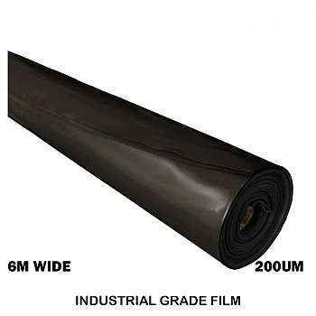 Builders Film Black Industrial 6M X 40M X 200um