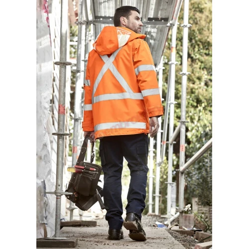 Mens Hi Vis X Back Taped 4 In 1 Waterproof Jacket Mens Hi Vis X Back Taped 4 In 1 Waterproof Jacket