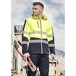 Unisex 2 In 1 Stretch Softshell Taped Jacket Zj453