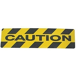 Caution Anti Slip Self Adhesive Grip Mat 150mm X 600mm
