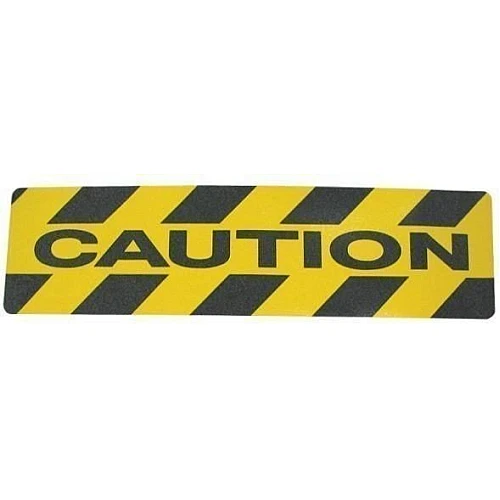 Caution Anti Slip Self Adhesive Grip Mat 150mm X 600mm