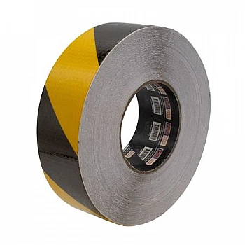 Black/Yellow Reflective Prismatic Hazard Self Adhesive Tape 50mm X 50m