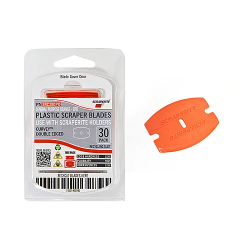 Scraperite Curved Plastic Blade - 30 Replacement Pack