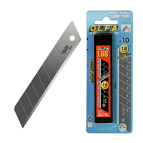 OLFA 18mm Large ULTRA Snap Blades - Tube of 10 Blades