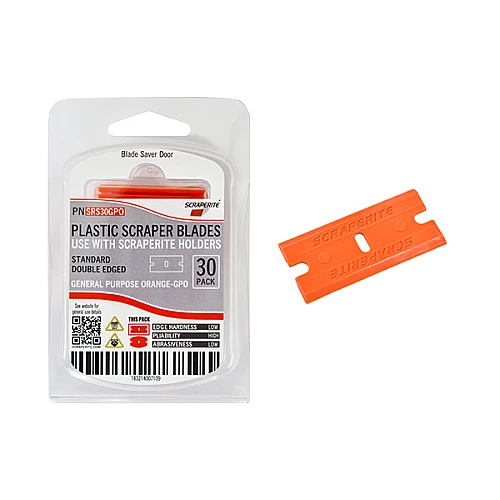 Scraperite Rectangle Plastic Blade - 30 Replacement Pack